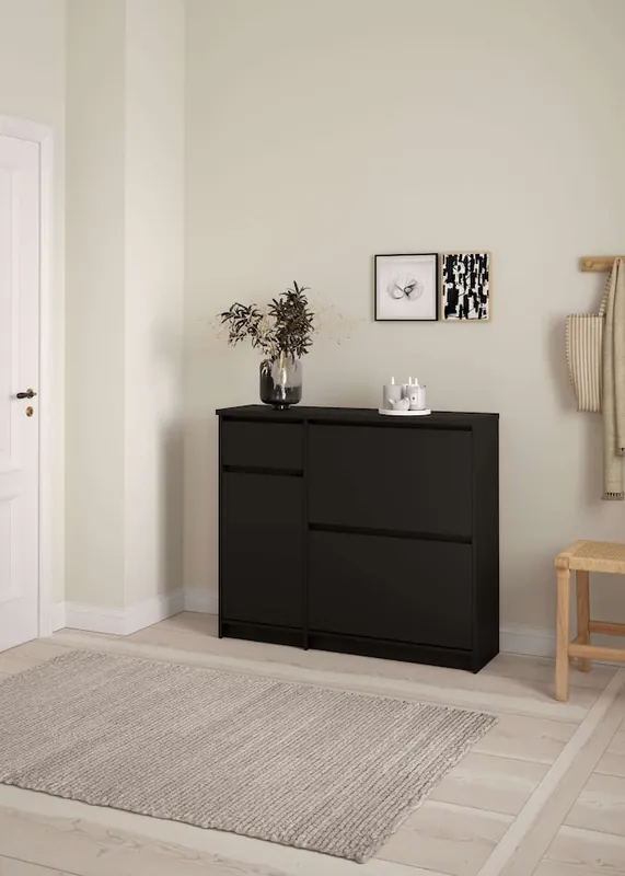 Sichere Zahlung INOSIGN Schuhschrank »Naia Schuhaufbewahrung, Schuhkommode, Schuhregal, Modernes Design« mit 2 Klappen und 1 Tür und 1 Schublade, Praktisch, Breite 109 cm