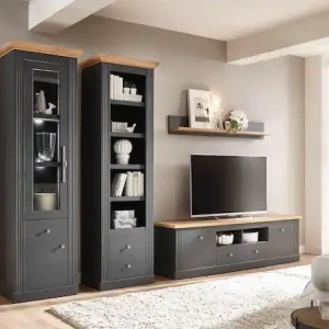 Neu Im Sortiment OTTO home Wohnwand »Westminster BESTSELLER!« Set, Vitrine, Lowboard, Standregal, Wandregal, 4 Stk. tlg.
