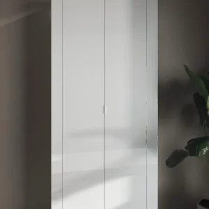 Preiswert Home affaire Garderobenschrank »Basic Breite 78, Höhe 187 cm, moderne Rahmenoptik,« Metallgriff, Kleiderstange, 2 Einlegeböden