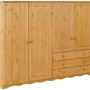 Home affaire Wäscheschrank »Minik« mit geschwungenem Fußsockel, in drei verschiedenen Farbvarianten Kostenfreie Lieferung