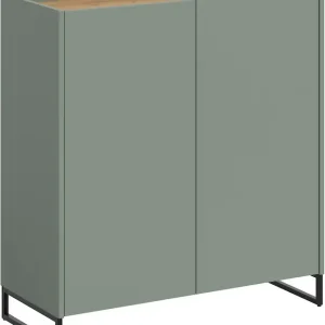 Home affaire Schuhschrank »EVRID, Breite 90cm, 2 Türen, 5 Einlegeböden, inkl. Metall-Kufenfüße« individuell mit anderen Artikel der Serie EVRID erweiterbar, 1 Stk. tlg. Schuhkommode, Kommode, Sideboard, Garderobenschrank, Flurkommode Bestpreis