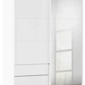 Knallerangebot rauch Schwebetürenschrank »Kleiderschrank Schrank Garderobe Wäscheschrank ELARA mit Spiegel« praktische Schubladen optional farblich abgesetzt MADE IN GERMANY