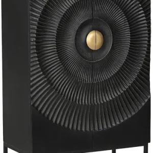 SIT Mehrzweckschrank 1 Stk. tlg. mit Schnitzmuster und goldfarbenem Griff Heißes Angebot