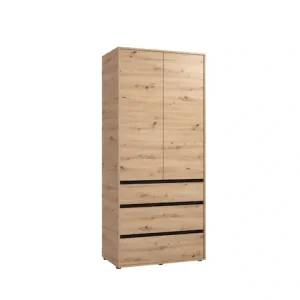 INOSIGN Kleiderschrank »Corbet Schlafzimmerschrank, Drehtürenschrank,Wäscheschrank TOPSELLER« 93 cm breit, 3x Schubladen, Kleiderstange, ABS schutzkanten Markenprodukt