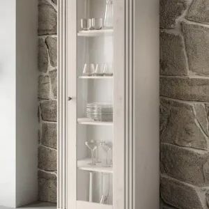 OTTO home Vitrine »Country Höhe 192 cm, Hochschrank mit 1 Tür, Anrichte, Standvitrine« im Landhausstil, viel Strauraum, mit Metallgriff, MDF Rahmen Kostenloser Rückversand