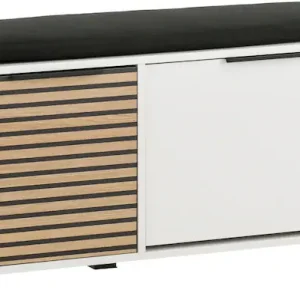 Markenware Schildmeyer Schuhschrank »Loft, Breite 98 cm« Front mit Akustikprint, inklusive Dekokissen