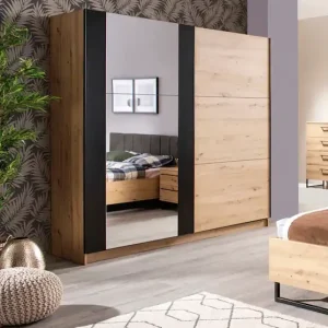 INOSIGN Schwebetürenschrank »Sardinia, Kleiderschrank mit Spiegel, FSC®-zertifiziert« inklusive Inneneinteilung, 217x210x62,5cm, ABS Schutzkanten Schnäppchen