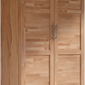 OTTO home Kleiderschrank »Sabrina, 97x60x200cm, natürlicher Landhausstil« teilmassiv, Buche oder Eiche, FSC-zertifiziert, Metallgriffe Bestpreis