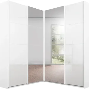 Top-Angebot rauch Schwebetürenschrank »Quadra« Eckschrank, Türendämpfer und Schubladeneinsatz, Glas-/Spiegeltüren