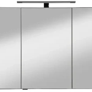 welltime Spiegelschrank »Trento, verschiedene Ausführungen und Farben« Breite 100 cm, mit 3D-Effekt, Spiegeltüren, Inklusive LED-Beleuchtung Neue Kollektion