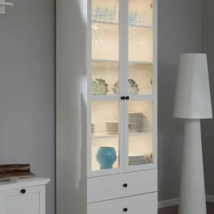 Home affaire Vitrine »Örebro« Vitrine mit 2 Türen, 2 Schubkasten & Soft-Close - (B/T/H) 81/41/196 cm Highlight