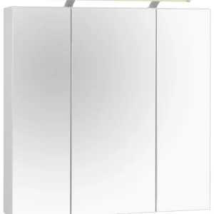 Billig Schildmeyer Spiegelschrank »Dorina, mit höhenverstellbaren Glasböden made in Germany« Breite 70 cm, 3-türig, LED-Beleuchtung, Schalter-/Steckdosenbox