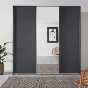 Finale Aktion rauch Schwebetürenschrank »Kleiderschrank Schrank Garderobe OTELI inkl. 3 Innenschubladen« Breiten 211/278/323/368 cm Höhen 214/233 cm,mit Mittelspiegel und Passepartout optional mit Beleuchtung
