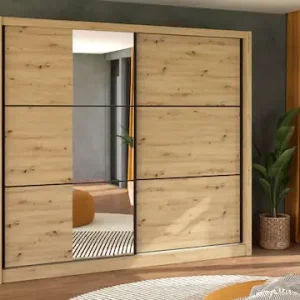 Sale INOSIGN Schwebetürenschrank »Navara Kleiderschrank mit Spiegel Wäscheschrank Garderobe« Kleiderschrank mit Spiegel, FSC®-zertifiziert, 242,5x215,5x61cm