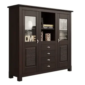 Meistverkauft OTTO home Buffet »Rauna« Highboard, massive Kiefer, Türen mit Glaseinsätzen, B/H 146/134 cm