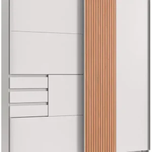 Wimex Schwebetürenschrank »Coburg, Kleiderschrank Made in Germany« mit Akustikpaneel Optik oder Holzoptik eichefarben, 180cm breit Letzte Chance