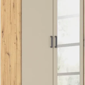 Top-Angebot rauch Drehtürenschrank »Kleiderschrank Schrank Garderobe Wäscheschrank VOYAGER« in 3 verschiedenen Ausstattungen BASIC/CLASSIC/PREMIUM,mit modernen Griffen in Graumetallic und Spiegel