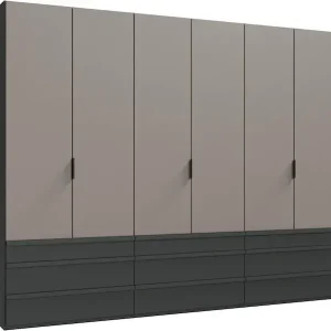 Echt Wimex Falttürenschrank »Oxford by fresh to go, in der Breite 300cm, in 2 Höhen erhältlich« mit Schubladen, wahlweise mit oder ohne Spiegel,mit hochwertigen Falttüren für den perfekten Überblick