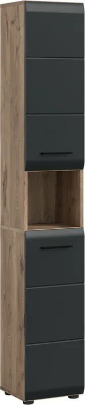 Meistverkauft welltime Stauraumschrank 1 Stk. tlg. Florenz, Badschrank Hoch Nox Oak NB, 185 cm Höhe