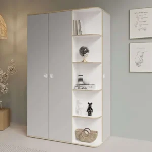 Schnäppchen Home affaire Kleiderschrank »ELLETE geräumiger Schrank mit Regalfächern und Kleiderstangen« Garderobe mit 3 Drehtüren und 5 offene Fächer,