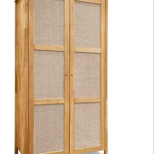 Schnäppchen Home affaire Kleiderschrank »Hällevik, Kleiderschrank, Aufbewahrung, Stauraum, Soft-Close-Funktion« Türfronten mit Wiener Geflecht, FSC® Zertifizierte massive Eiche