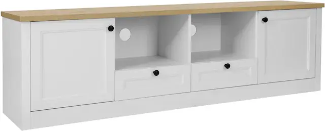 OTTO home TV-Board »Ismund« aus MDF, mit Holz-Zierleiste, schwarzem Metallgriff, Breite 180 cm Markenware