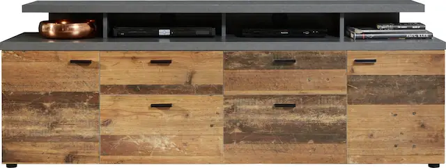 INOSIGN TV-Board »Messina« 1 Stk. tlg. TV-Lowboard mit Türen, Schubladen & Fächern - (B/T/H) 180/47/66 cm Heißes Angebot