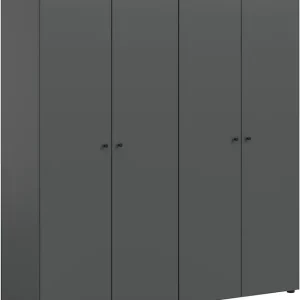 Saisonangebot Home affaire Kleiderschrank »BILLINGS, TOPSELLER!, Schlafzimmerschrank, Schrank, Garderobenschrank« OTTO BESTSELLER, Garderobe & Schlafzimmer,Breite 160cm, grau, 4-türig, inkl. 2 Kleiderstangen und 2 Ablageböden