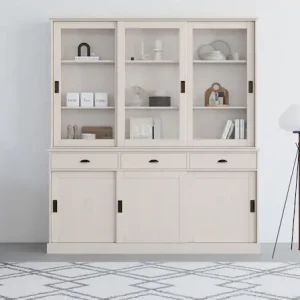 Angebot OTTO home Buffet »Schröder« mit 6 Schiebetüren, davon 3 mit Glaseinsatz,Br.170 cm, Kiefer massiv