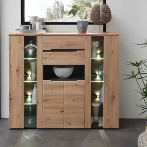 Preiswert Innostyle Stauraumschrank Bicolour Eiche Artisan Absetzung graphit