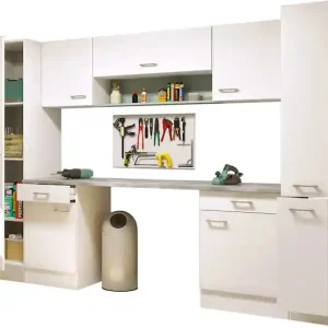 Billig Flex-Well Mehrzweckschrank-Set »LUCCA, 9-teilig, Hauswirtschaft-, Hobby/Werkraum, Küche, Breite 290 cm« Komplett-Set, bestehend aus: 2x Unter-, 3x Ober- und 2x Hochschrank, Regal+APL, 9 Stk. tlg.