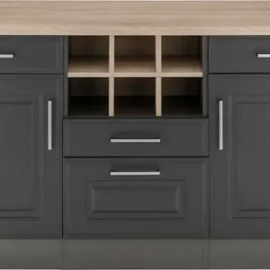 KOCHSTATION Unterschrank »KS-Stockholm« 150 cm breit, hochwertige MDF-Fronten mit Fräsung, viel Stauraum Saisonangebot