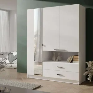 Home affaire Kleiderschrank »LAREDO Wäscheschrank komplette Innenausstattung, Maße 158,3/200,5/55cm« Garderobe mit offenem Fach, 3 Türen und 2 Schubladen, FSC Kostenloser Rückversand