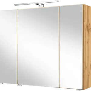 welltime Spiegelschrank »Malibu« Breite 80 cm, mit Spiegeltüren und Türendämpfern Jetzt Bestellen