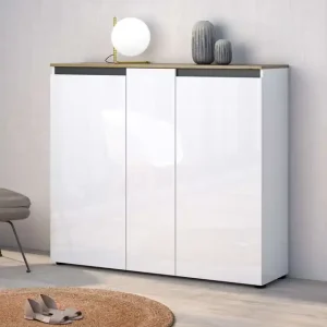 Versand Am Gleichen Tag Home affaire Schuhschrank »Zippo, Schuhkommode,Schuhregal,Made in Italy,stehend« 1 Stk. tlg. Front/Korpus hochglanz lackiert B/T: 130x35 cm,6 Fächer,30 paar Schuhe