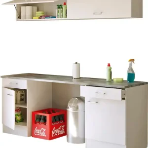 Flex-Well Mehrzweckschrank-Set »LUCCA, 5-teilig, Hauswirtschaftsraum, Hobbyraum, Küche, Breite 210 cm« Komplett-Set, bestehend aus: 2x Unterschrank, 2x Klappenhängeschrank + Arbeitsplatte, 5 Stk. tlg. Top-Angebot