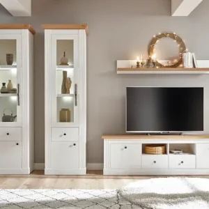 OTTO home Wohnwand »Westminster TOPSELLER!« Set, 2 Vitrinen, Lowboard, Wandregal, 4 Stk. tlg. Rabatt