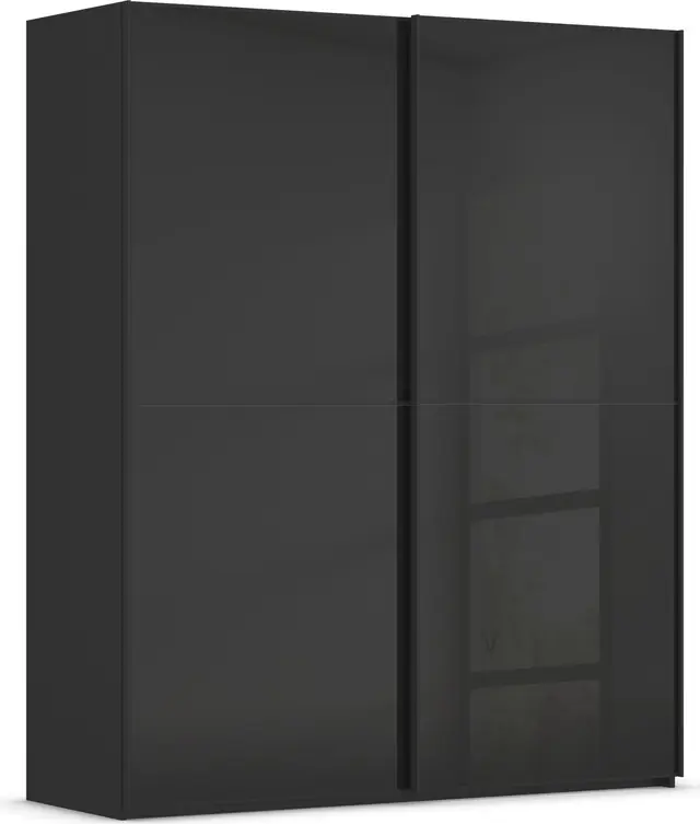 rauch Schwebetürenschrank »Kleiderschrank Schrank Garderobe Schlafzimmerschrank SCALE-DUO« edle zweigeteilte Türen Glas-Front mit 3 Zierleisten MADE IN GERMANY Mega-Angebot