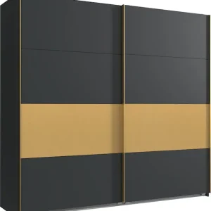 Schnäppchen Wimex Schwebetürenschrank »Dubai Kleiderschrank in trendigen goldenen Design« Schlafzimmerschrank wahlweise in zwei Breiten erhältlich,Breite 225cm, 2 Schwebetüren MADE IN GERMANY