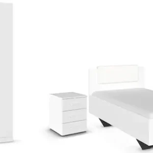 rauch Schlafzimmer-Set »Komplettzimmer Komplettschlafzimmer Schlafzimmer-Set (3-St.) MAIKA« Set, 3 Stk. tlg. Schrank 3 Breiten, 2 Höhen, Bett 100 cm,Nachttisch MADE IN GERMANY Finale Aktion