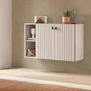 Home affaire Schuhschrank »TATIO, Breite 106 cm, hängend, Rillenopik, offene Fächer« 1 Stk. tlg. Schuhschrank, Schuhkommode, Flurkommode, Kommode, Hängeschrank Preis Gesenkt