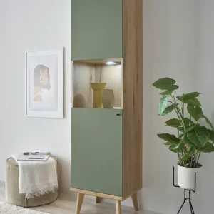 Home affaire Vitrine »MAVAS« in moderner Trendfarbe, Giffe aus Metall (Schwarz), Höhe 197 cm Preiswert