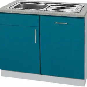 wiho Küchen Spülenschrank »Kiel« 110 cm breit, inkl. Tür/Griff/Sockel für Geschirrspüler Rabatt