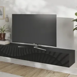 OTTO home TV-Board »Snake, Schwebe-Lowboard, TV-Schrank, Media-Board, Breite 210 cm« mit Siebdruck-Front, 1 Klappe, wandhängend, stilvoll & funktional Aktuell