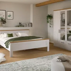 Home affaire Schlafzimmer-Set »COSENZA, TOPSELLER!, 3-tlg., Kleiderschrank, Bettgestell & Nachttisch« Matratzengröße 180x200 cm, viel Stauraum, ohne Lattenrost & Matratze, 3 tlg. tlg. Highlight