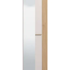 Home affaire Garderobenschrank »Belfort, Kleiderschrank, Stauraumschrank, Flurschrank, Höhe 193 cm« mit Kleiderstange, 5 Fächer, mit einem Spiegel, in Kaschmirfarbe Saisonangebot