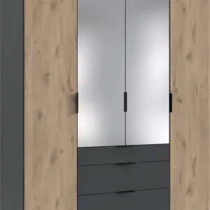 Solange Der Vorrat Reicht Wimex Drehtürenschrank »Burgos by fresh to go« mit extra großen Schubladen, mit Spiegeltüren