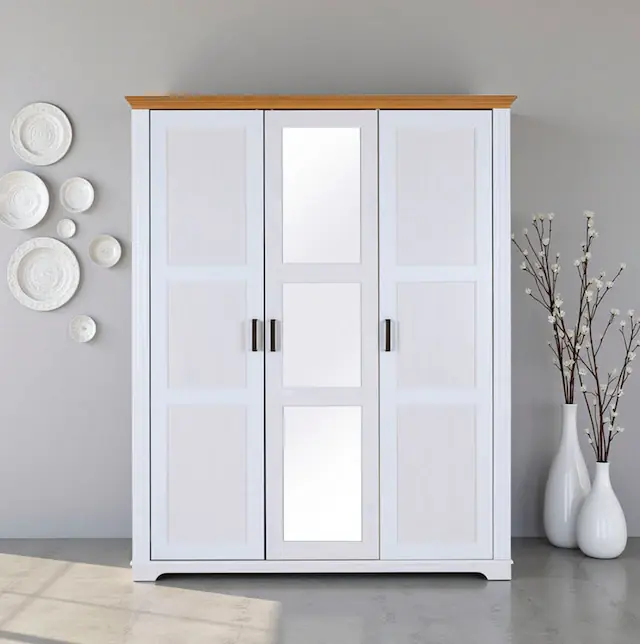 Online Kaufen Inter Link Drehtürenschrank »Maluno« 1 Stk. tlg. Kiefer Massiv, Soft-Close, BxTxH: ca. 166,40 x 64 x 208 cm