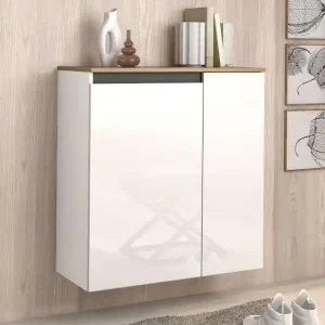 Markenprodukt Home affaire Schuhschrank »Zippo, Schuhkommode,Schuhregal,Made in Italy,hängend« 1 Stk. tlg. Front/Korpus Hochglanz lackiert B/T: 80x35 cm,5 Fächer,15 paar Schuhe