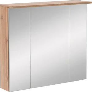 Zertifiziert Schildmeyer Spiegelschrank »Nora« Breite 80,5 cm, 3-türig, LED-Beleuchtung, Schalter-/Steckdosenbox